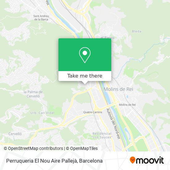 Perruqueria El Nou Aire Pallejà map