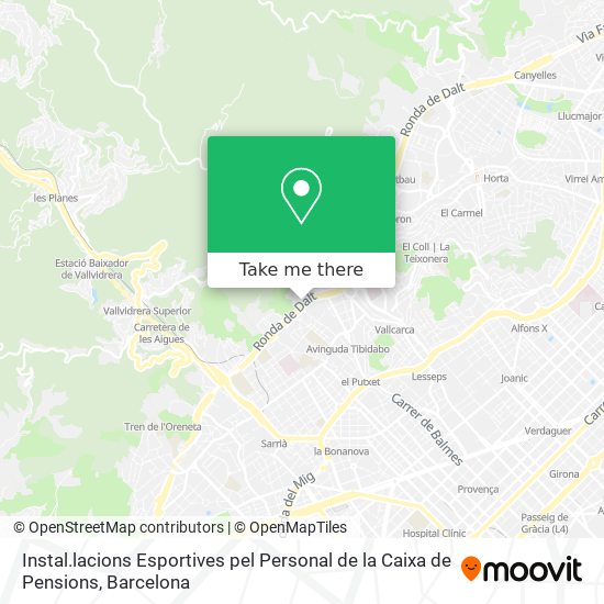 Instal.lacions Esportives pel Personal de la Caixa de Pensions map