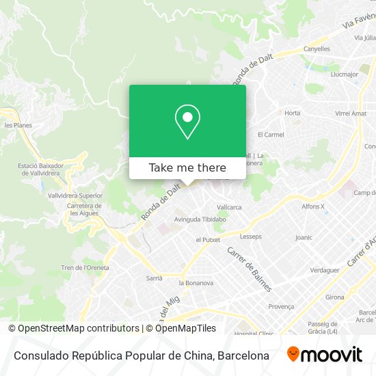 mapa Consulado República Popular de China