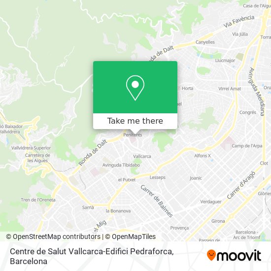 Centre de Salut Vallcarca-Edifici Pedraforca map