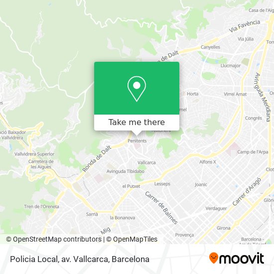 Policia Local, av. Vallcarca map