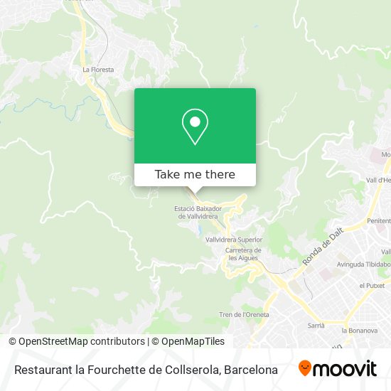 Restaurant la Fourchette de Collserola map
