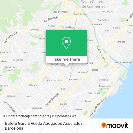 Bufete Garcia Rueda Abogados Asociados map