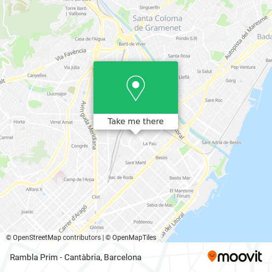Rambla Prim - Cantàbria map