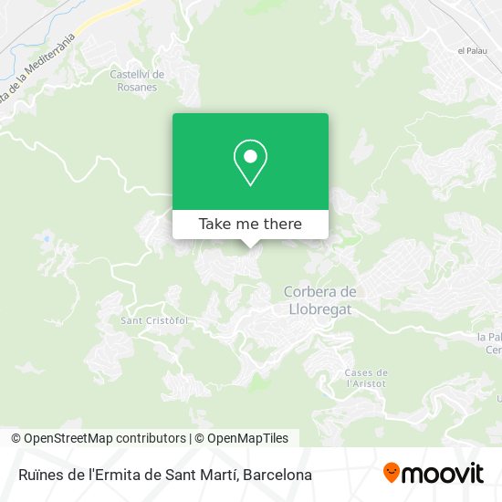 Ruïnes de l'Ermita de Sant Martí map