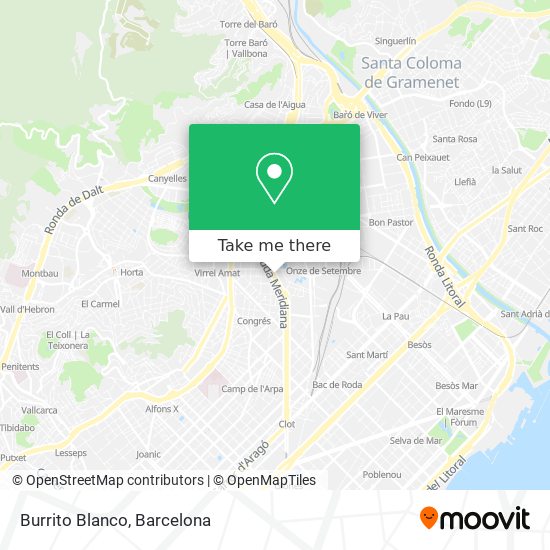 Burrito Blanco map