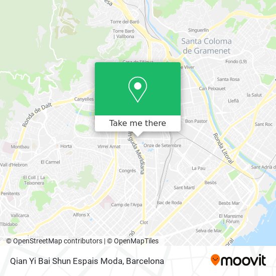 Qian Yi Bai Shun Espais Moda map