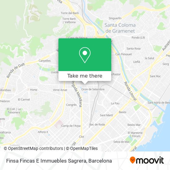 Finsa Fincas E Immuebles Sagrera map