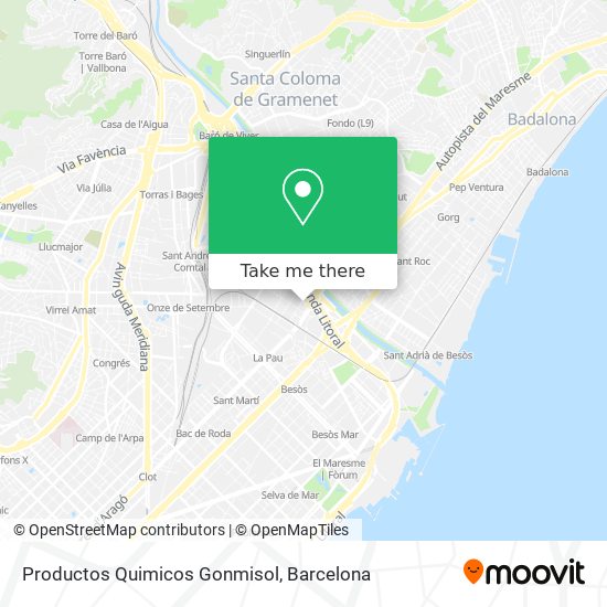 Productos Quimicos Gonmisol map