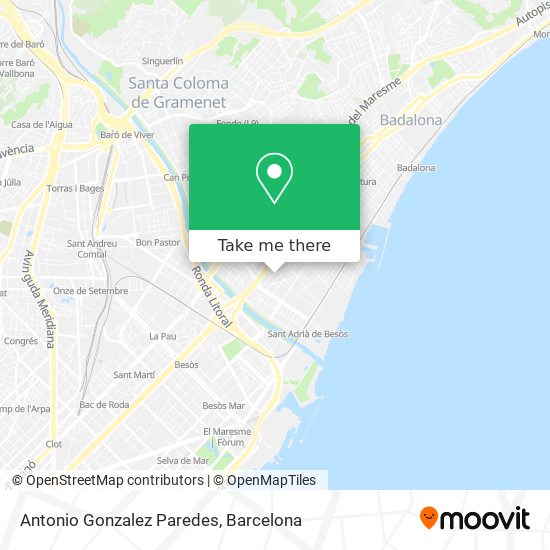 Antonio Gonzalez Paredes map