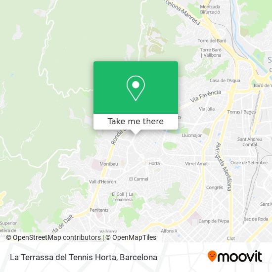 La Terrassa del Tennis Horta map