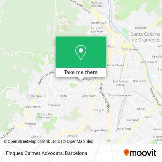 Finques Calmet Advocats map