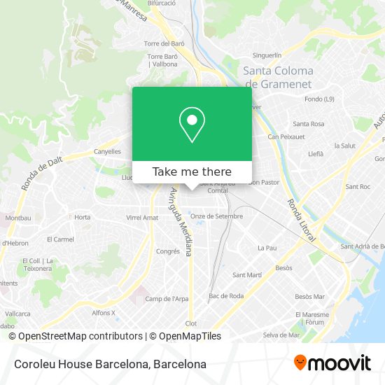 Coroleu House Barcelona map
