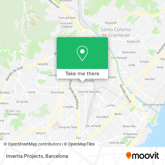 Invertia Projects map
