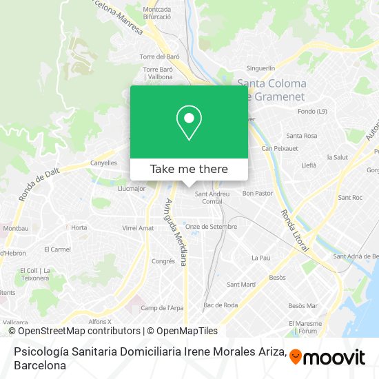 Psicología Sanitaria Domiciliaria Irene Morales Ariza map