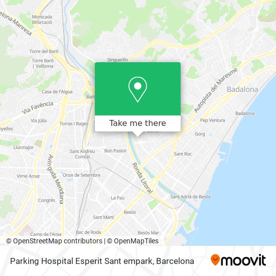 Parking Hospital Esperit Sant empark map