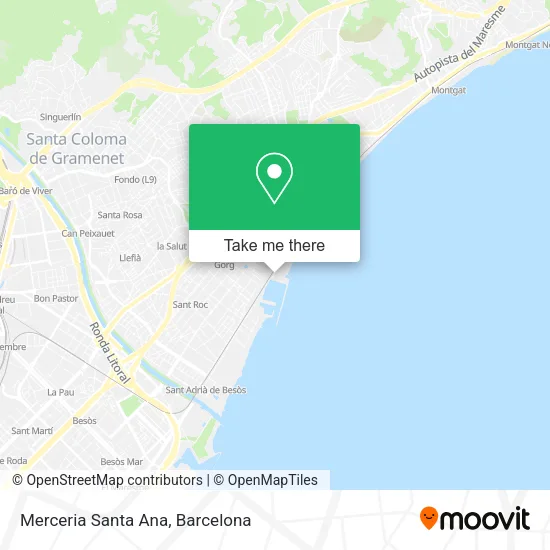 Merceria Santa Ana map