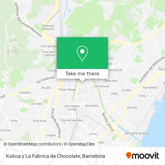 mapa Kokoa y La Fabrica de Chocolate