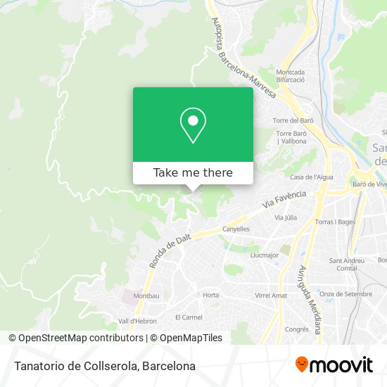 Tanatorio de Collserola map