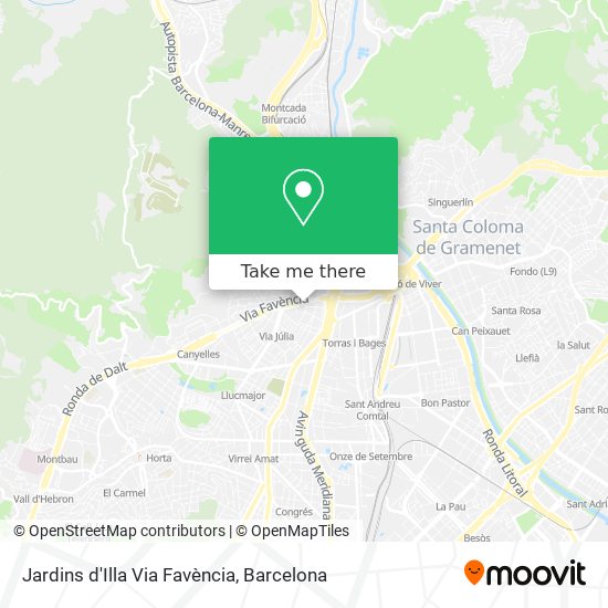 Jardins d'Illa Via Favència map