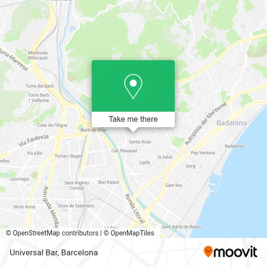 Bar Universal map