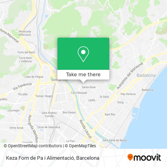 Keza Forn de Pa i Alimentació map