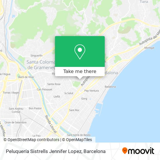Peluquería Sistrells Jennifer Lopez map