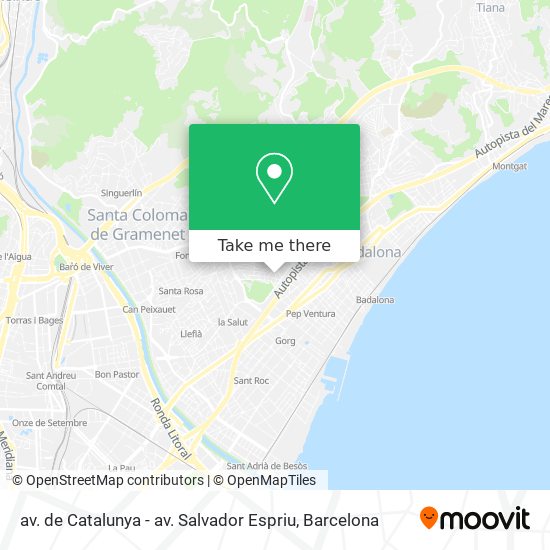 av. de Catalunya - av. Salvador Espriu map
