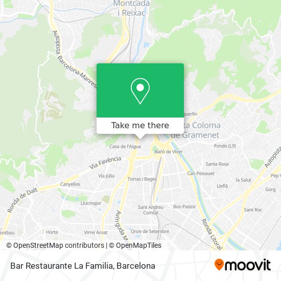 Bar Restaurante La Familia map