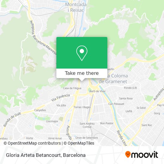Gloria Arteta Betancourt map