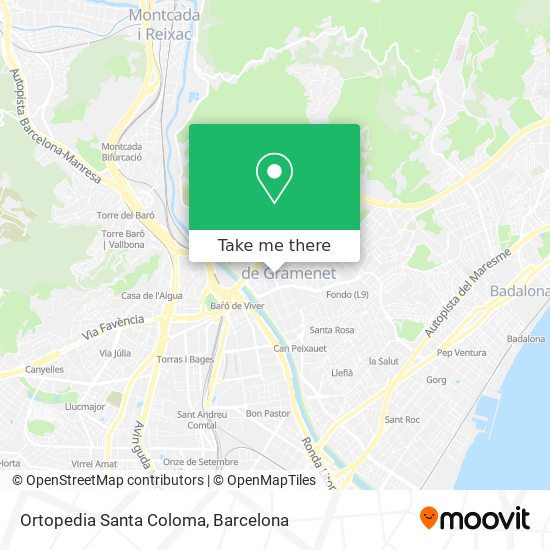 Ortopedia Santa Coloma map