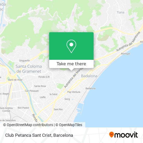 mapa Club Petanca Sant Crist