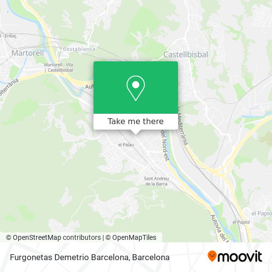 Furgonetas Demetrio Barcelona map