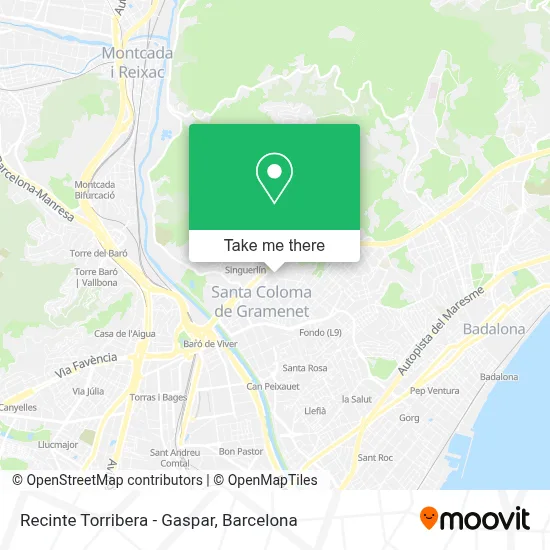 Recinte Torribera - Gaspar map