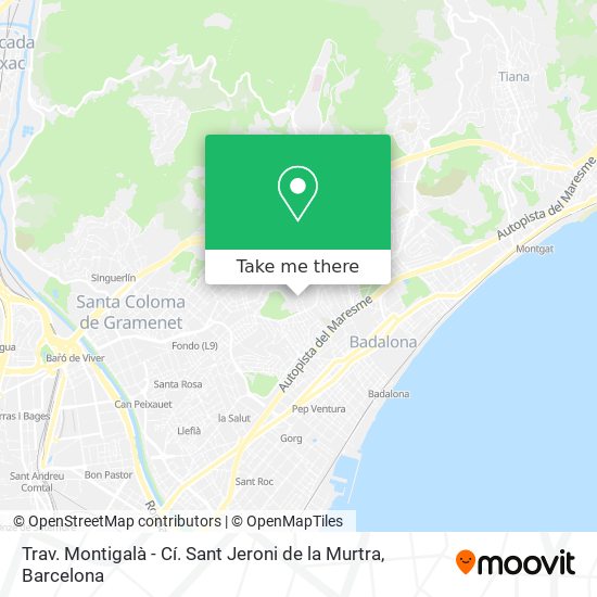 Trav. Montigalà - Cí. Sant Jeroni de la Murtra map