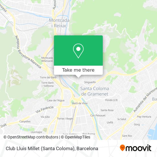 Club Lluis Millet (Santa Coloma) map