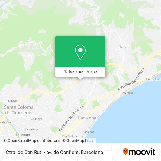 Ctra. de Can Ruti - av. de Conflent map
