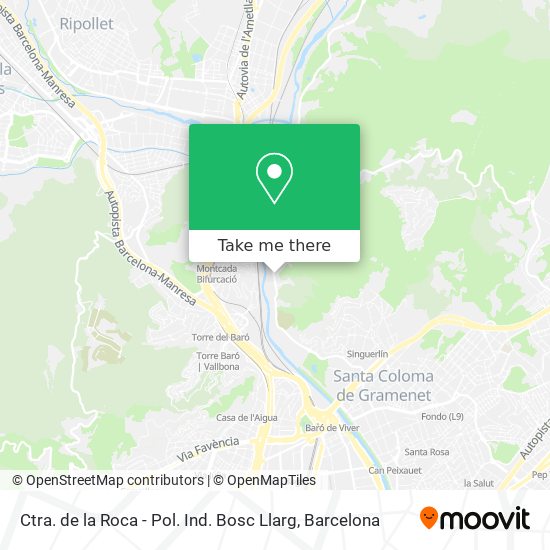 Ctra. de la Roca - Pol. Ind. Bosc Llarg map