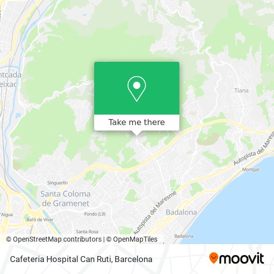 Cafeteria Hospital Can Ruti map