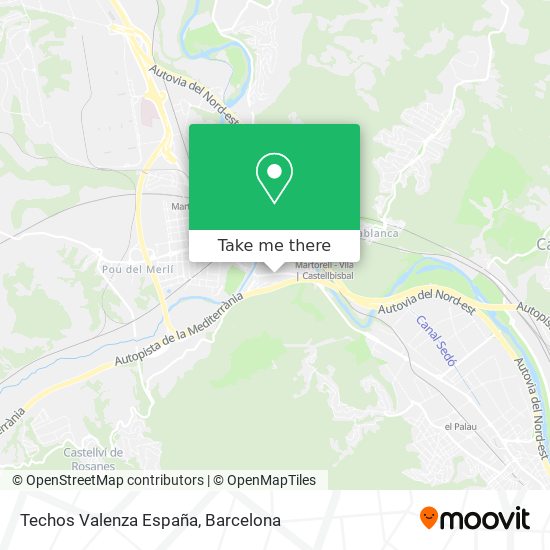 Techos Valenza España map