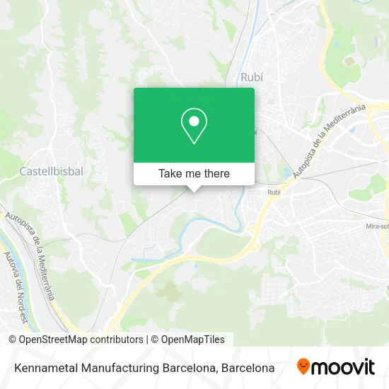 Kennametal Manufacturing Barcelona map