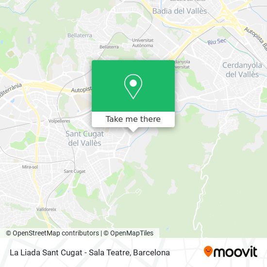 mapa La Liada Sant Cugat - Sala Teatre