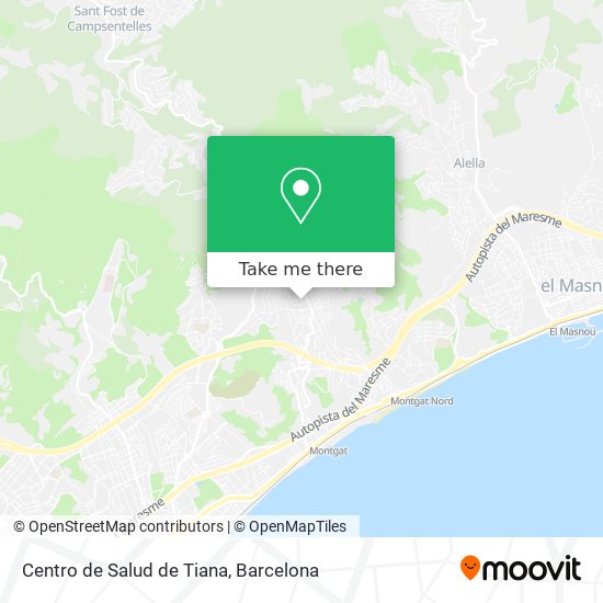 Centro de Salud de Tiana map