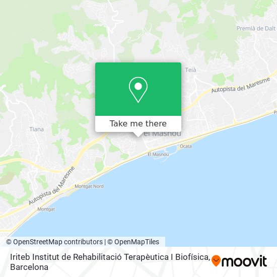 Iriteb Institut de Rehabilitació Terapèutica I Biofísica map
