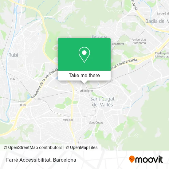 Farré Accessibilitat map