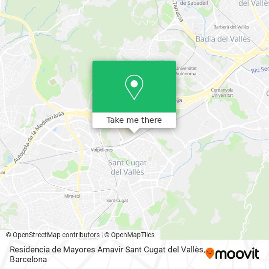 mapa Residencia de Mayores Amavir Sant Cugat del Vallès