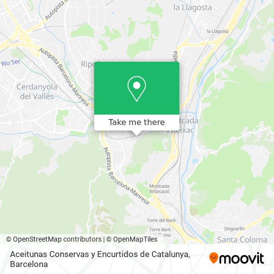 Aceitunas Conservas y Encurtidos de Catalunya map