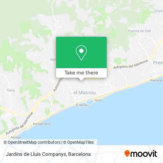 Jardíns de Lluís Companys map
