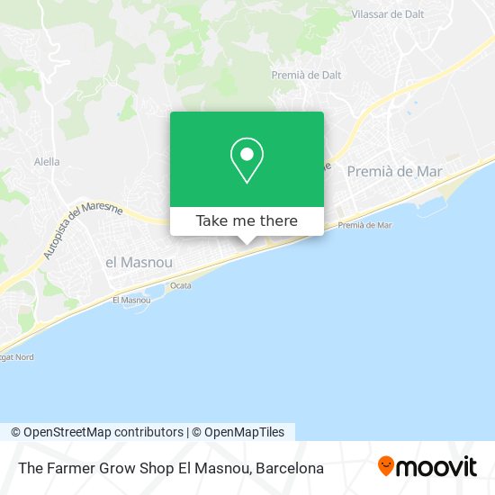 mapa The Farmer Grow Shop El Masnou