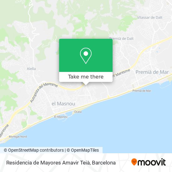 Residencia de Mayores Amavir Teià map